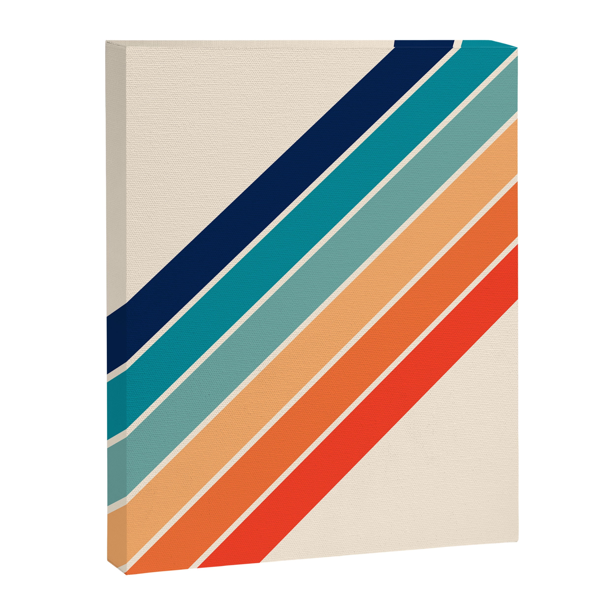 Karanda - 70s Style Classic Retro Stripes Canvas Print Gallery Image 8