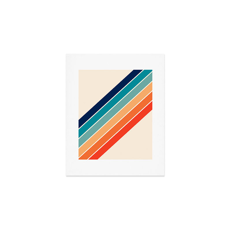 Karanda - 70s Style Classic Retro Stripes Art Print Gallery Image 1