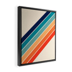 Karanda - 70s Style Classic Retro Stripes Framed Canvas Print Gallery Image 2