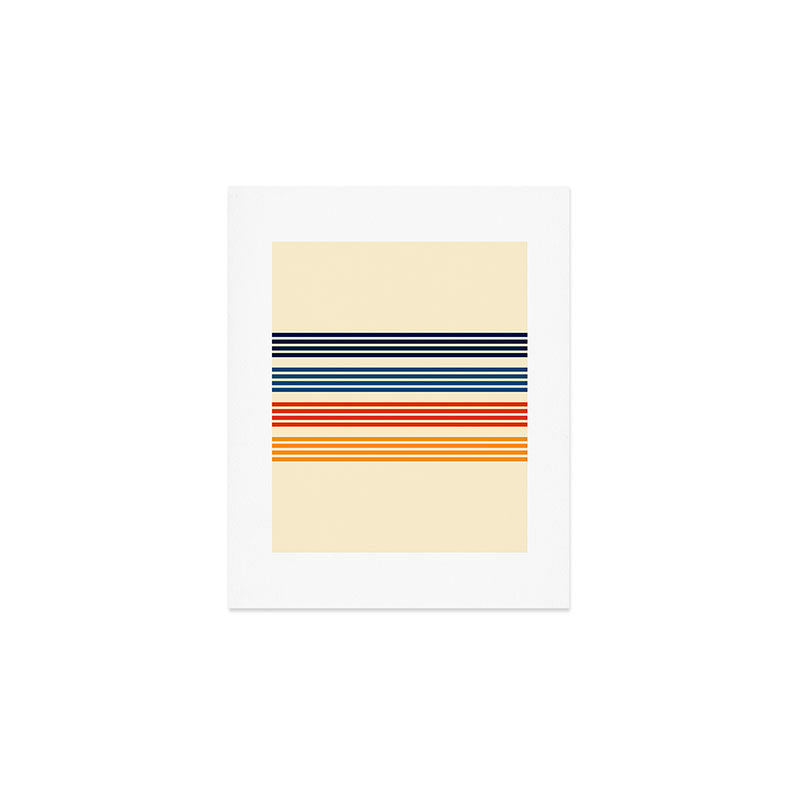 Kenshin - Classic Old School Retro Stripes Art Print Gallery Image 1