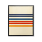 Kenshin - Classic Old School Retro Stripes Framed Canvas Print Gallery Image 8