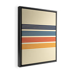 Kenshin - Classic Old School Retro Stripes Framed Canvas Print Gallery Image 2