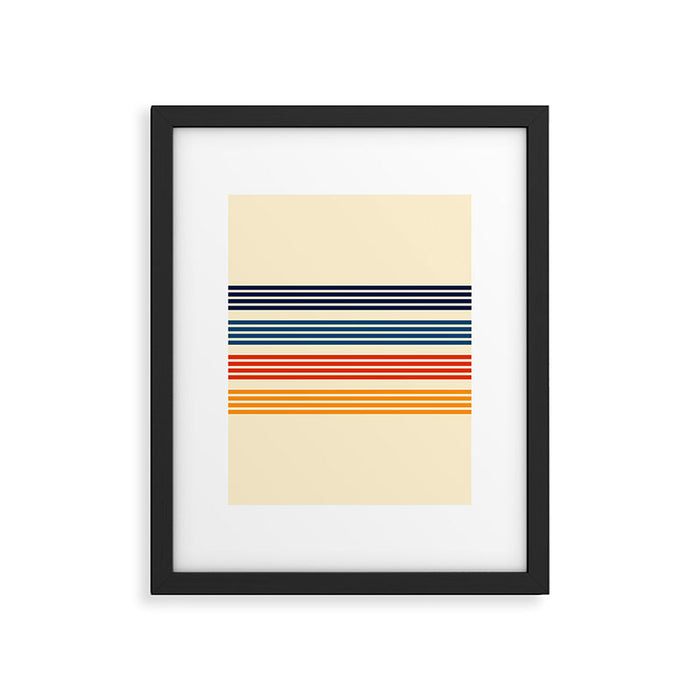 Kenshin - Classic Old School Retro Stripes Framed Art Print Gallery Image 1