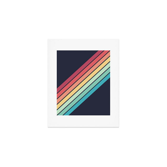 Lembona - Classic 70s Vintage Style Retro Summer Stripes Art Print Gallery Image 1
