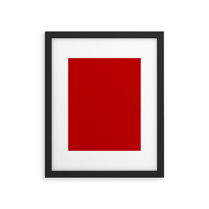 London Red - Plain Color Framed Art Print Gallery Image 1