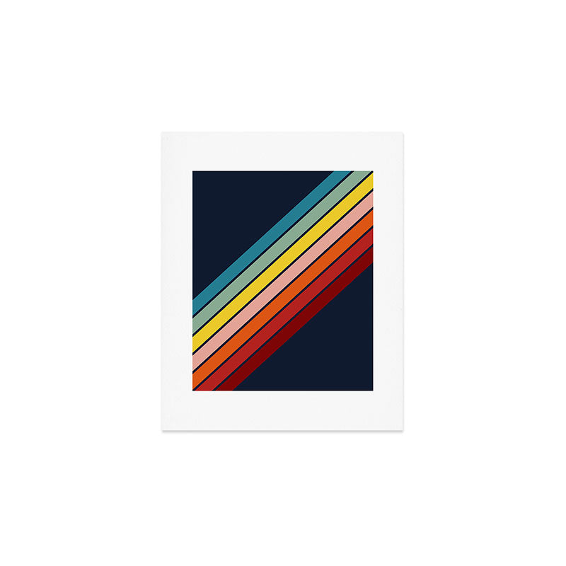 Lumumbu - 70s Vintage Style Retro Summer Stripes Art Print Gallery Image 1