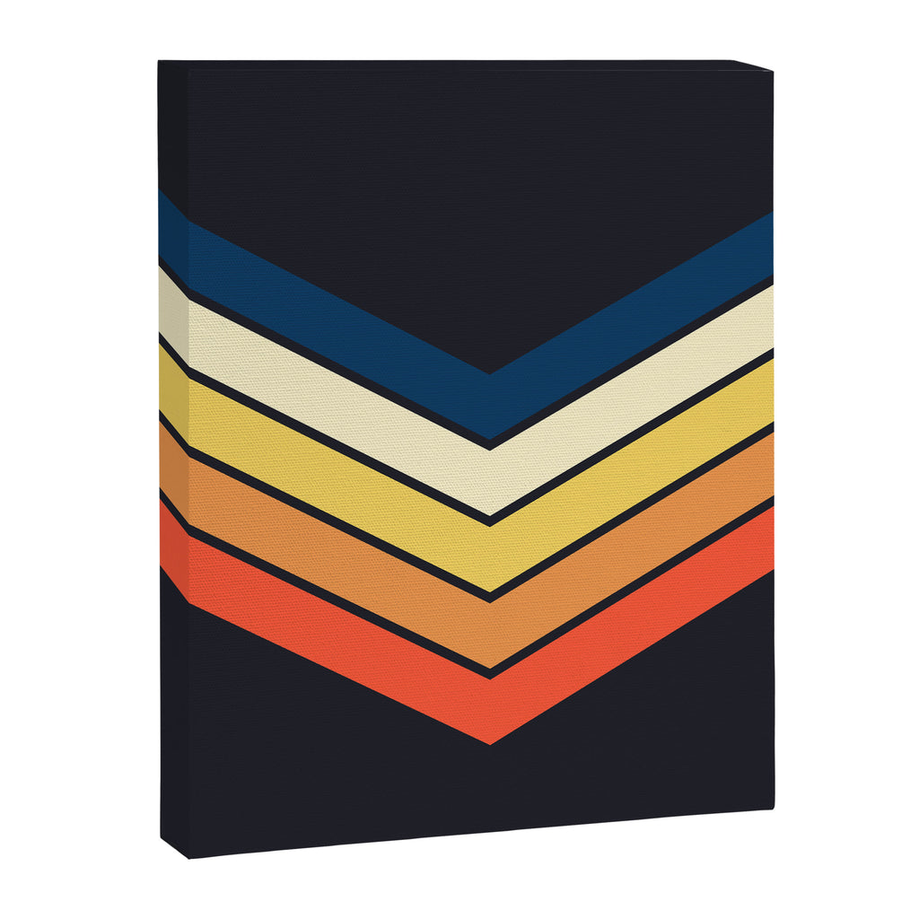 Madana - V Shaped Retro Stripes 70s Style Design Canvas Print Gallery Image 8
