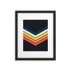 Madana - V Shaped Retro Stripes 70s Style Design Framed Art Print Gallery Image 6