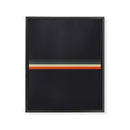 Meness - Classic Minimal Dark Retro Summer Stripes Framed Canvas Print Gallery Image 8