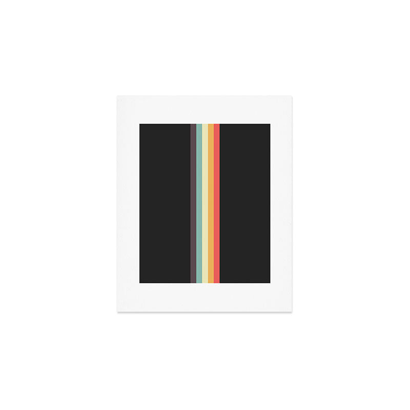 Minimal Classic Rainbow Retro Stripes - Tipua Art Print Gallery Image 1