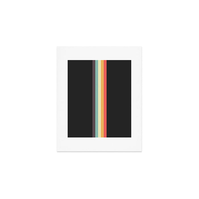 Minimal Classic Rainbow Retro Stripes - Tipua Art Print Gallery Image 1
