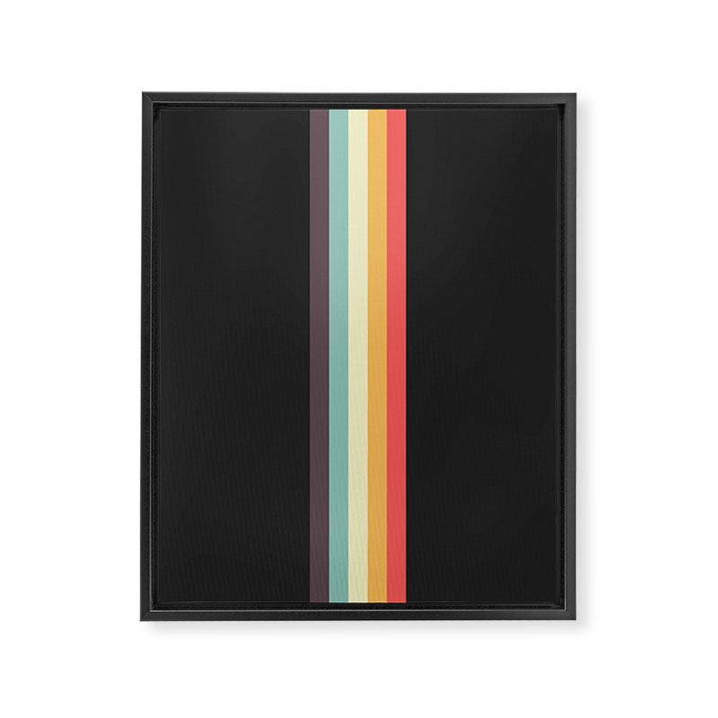 Minimal Classic Rainbow Retro Stripes - Tipua Framed Canvas Print Gallery Image 8