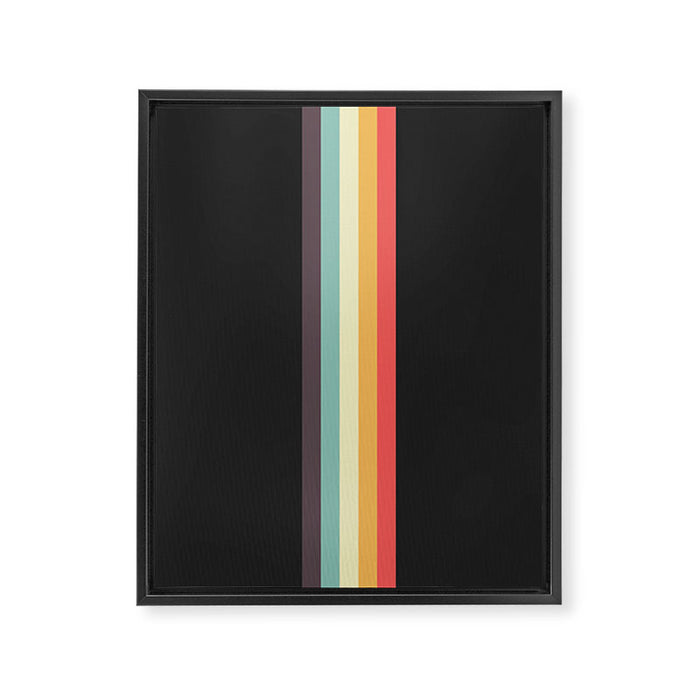 Minimal Classic Rainbow Retro Stripes - Tipua Framed Canvas Print Gallery Image 1