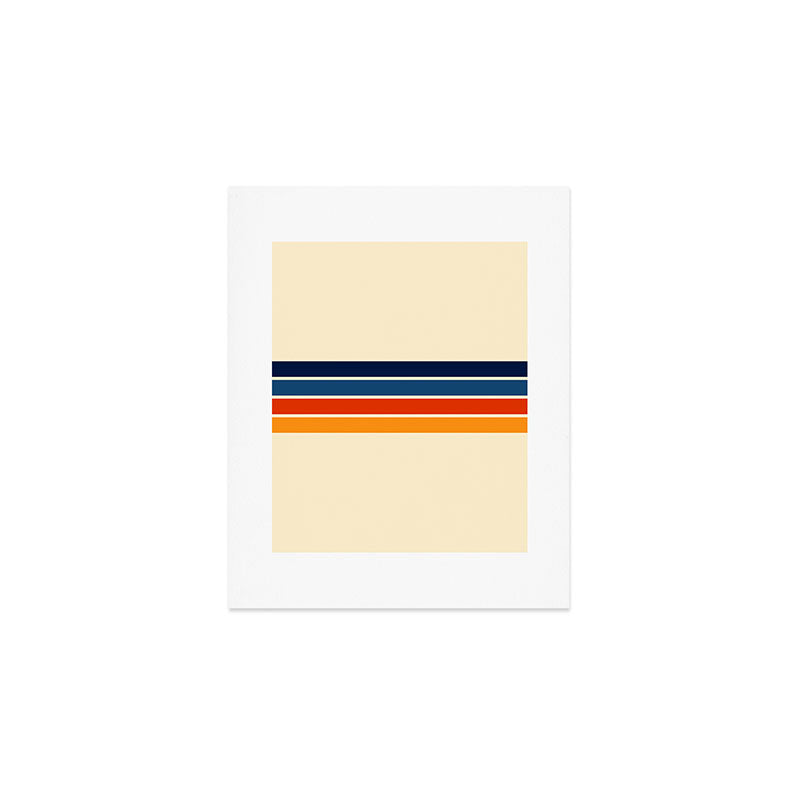 Mitsunari - Classic Retro Stripes Art Print Gallery Image 1