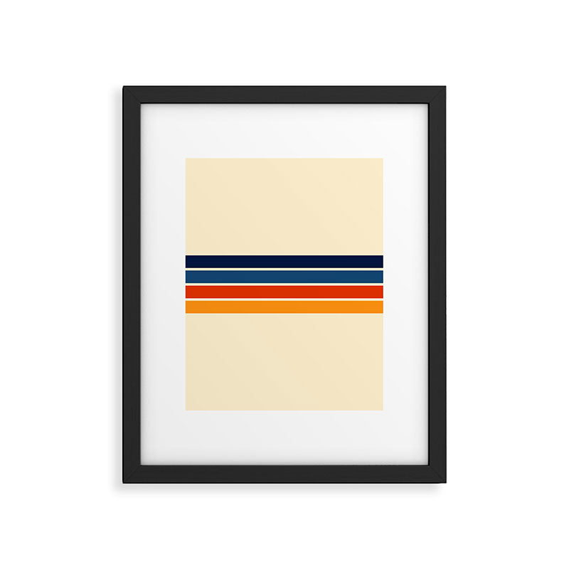 Mitsunari - Classic Retro Stripes Framed Art Print Gallery Image 6