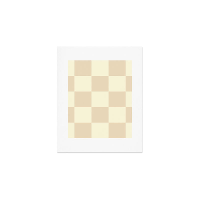 Muted Checkerboard Art Print Gallery Image 1