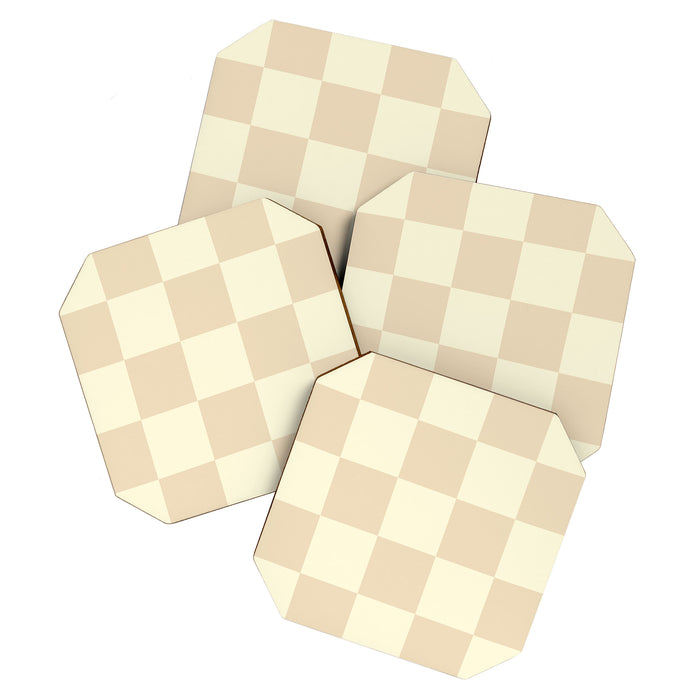 Muted Checkerboard Coaster Gallery Image 1