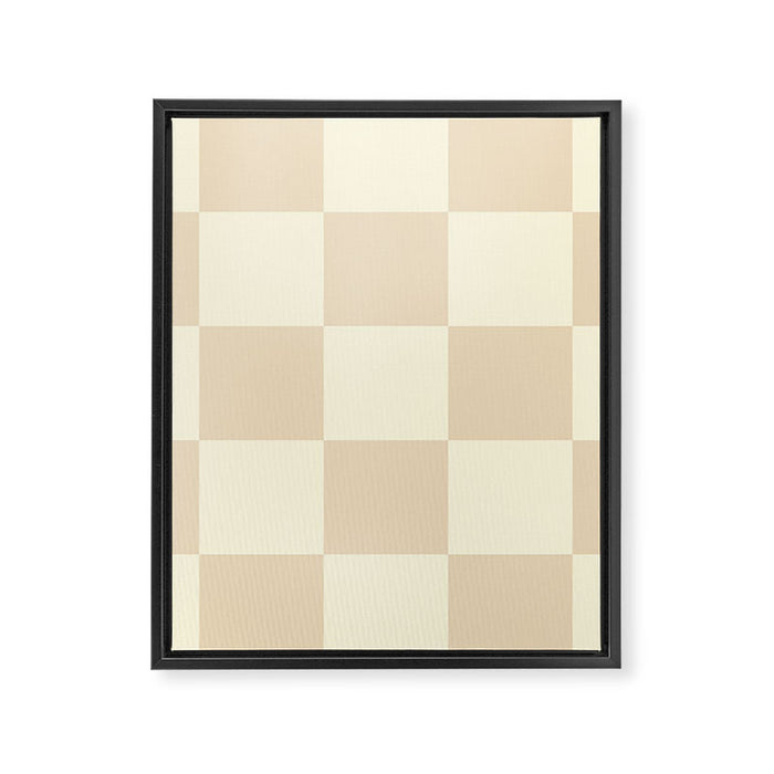 Muted Checkerboard Framed Canvas Print Gallery Image 1