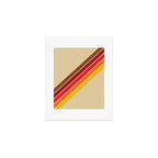 Papaow - Classic 70s Vintage Style Retro Summer Stripes Art Print Gallery Image 1
