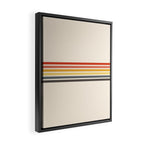 Preda - Classic Motley 70s Vintage Style Retro Stripes Framed Canvas Print Gallery Image 2