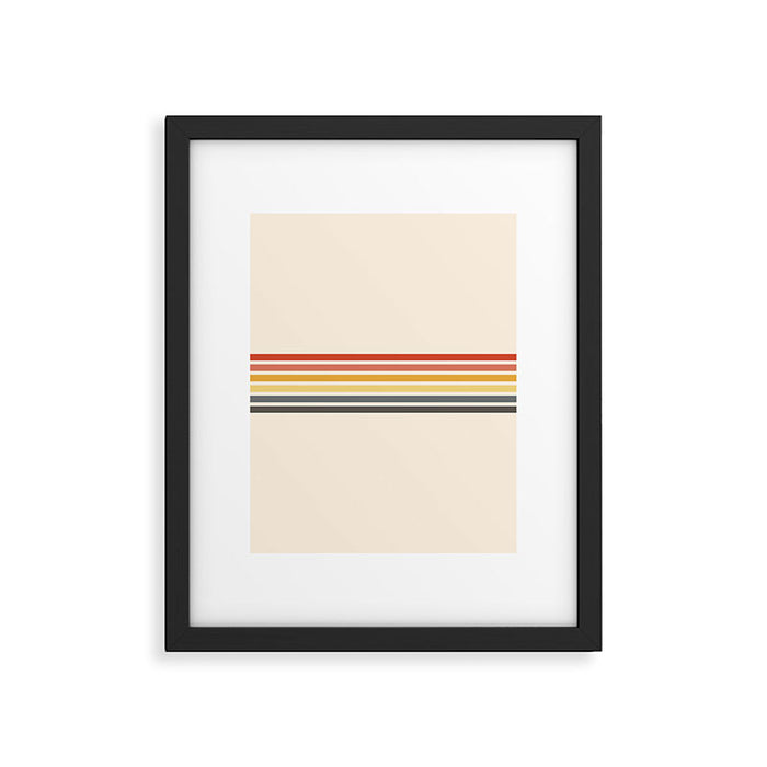 Preda - Classic Motley 70s Vintage Style Retro Stripes Framed Art Print Gallery Image 1