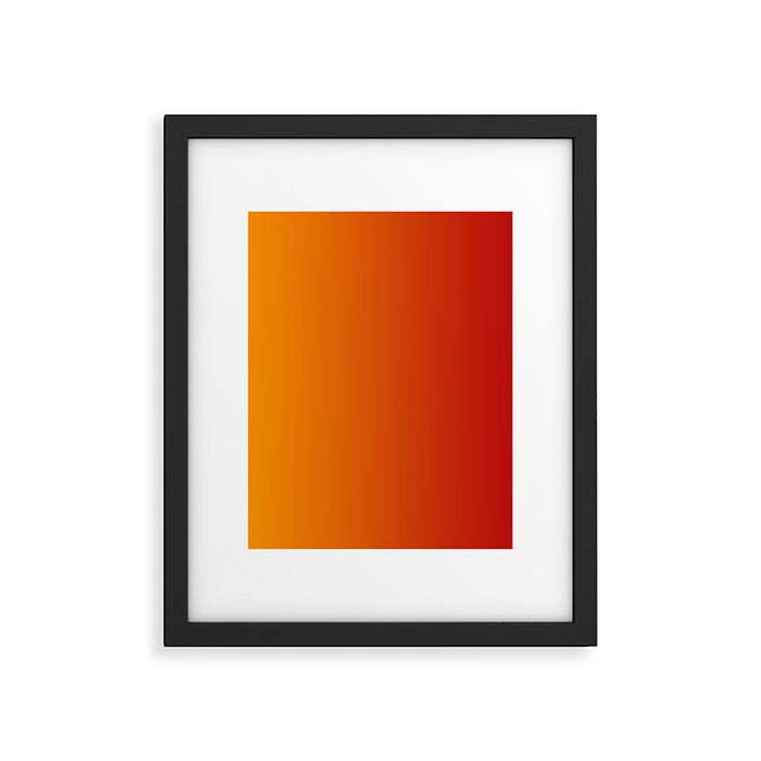 Red Orange Gradient Framed Art Print Gallery Image 1