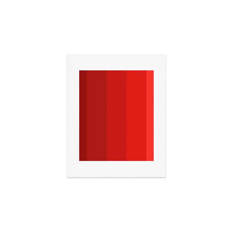 Red Striped Color Gradient Art Print Gallery Image 1