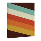 Renpet - Colorful Classic Abstract Minimal Retro 70s Style Stripes Design Canvas Print Gallery Image 8