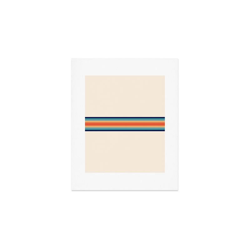 Retro 70s Vintage Summer Style Stripes - Conima Art Print Gallery Image 1