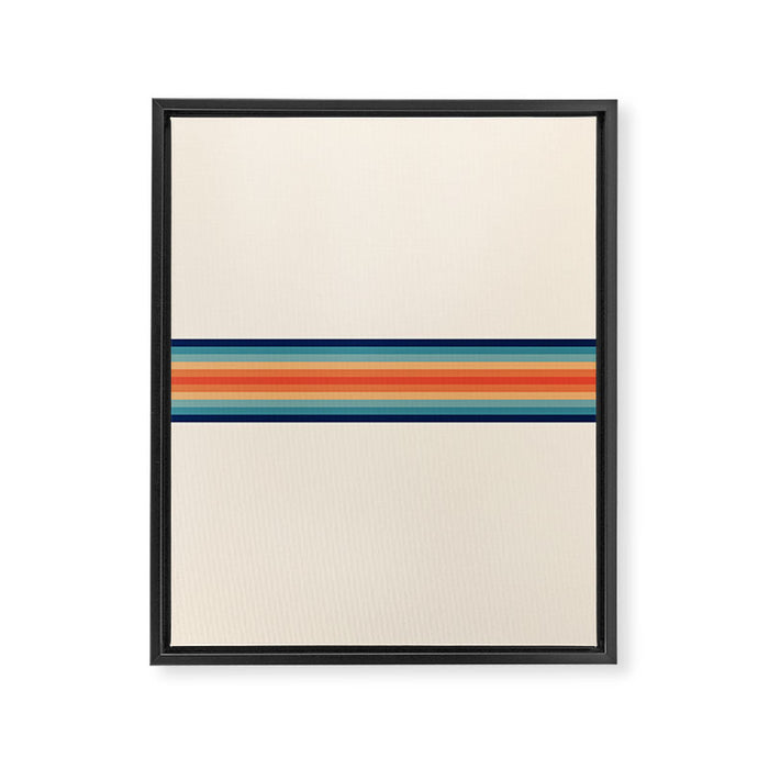 Retro 70s Vintage Summer Style Stripes - Conima Framed Canvas Print Gallery Image 1