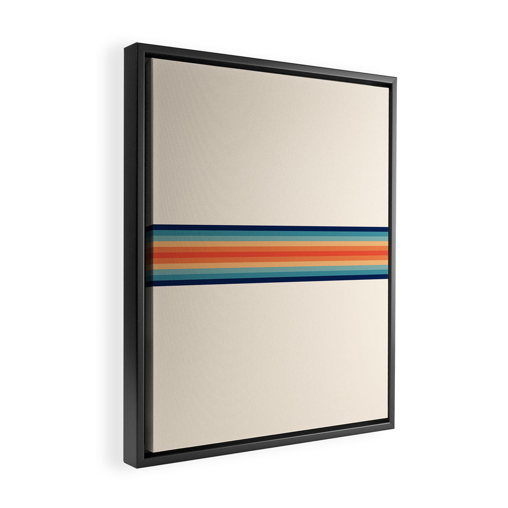 Retro 70s Vintage Summer Style Stripes - Conima Framed Canvas Print Gallery Image 2