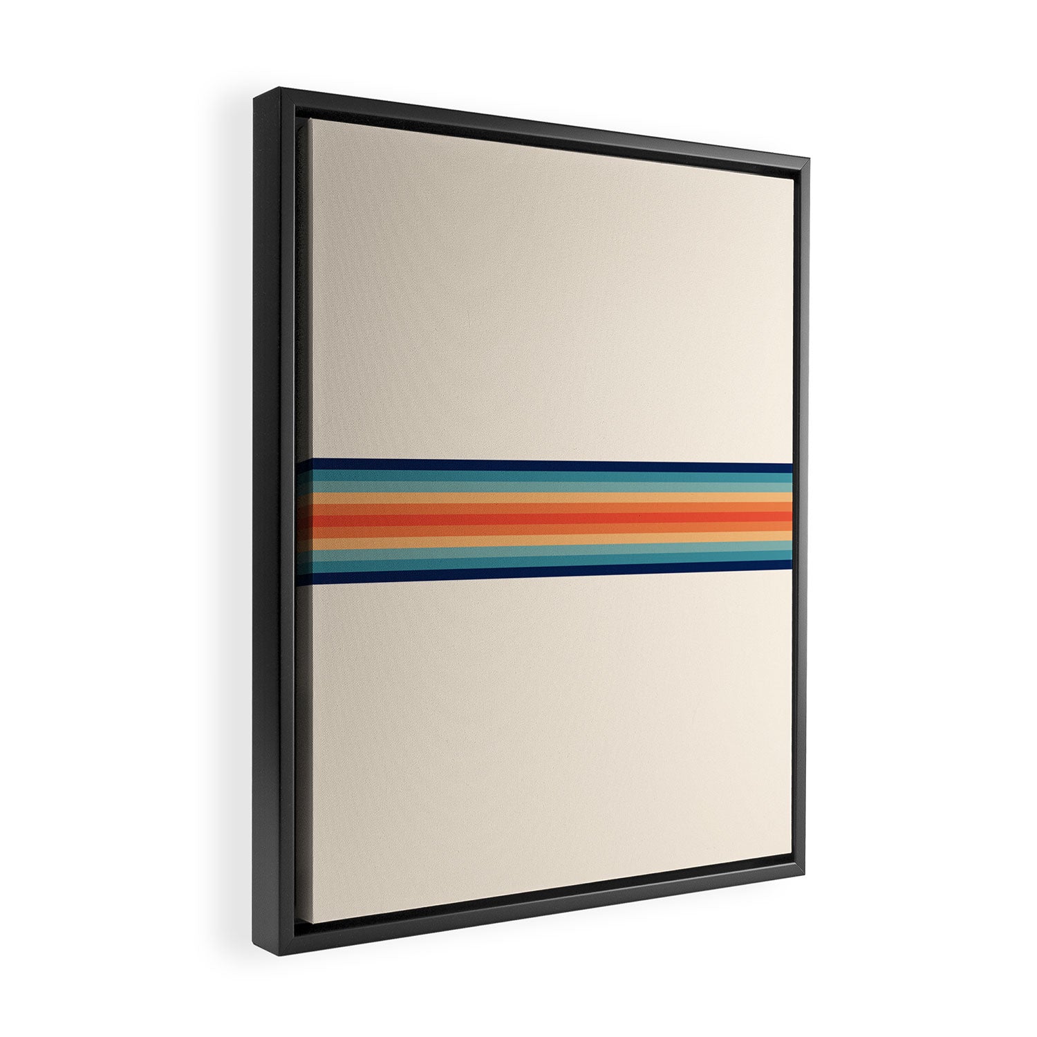 Retro 70s Vintage Summer Style Stripes - Conima Framed Canvas Print Gallery Image 2