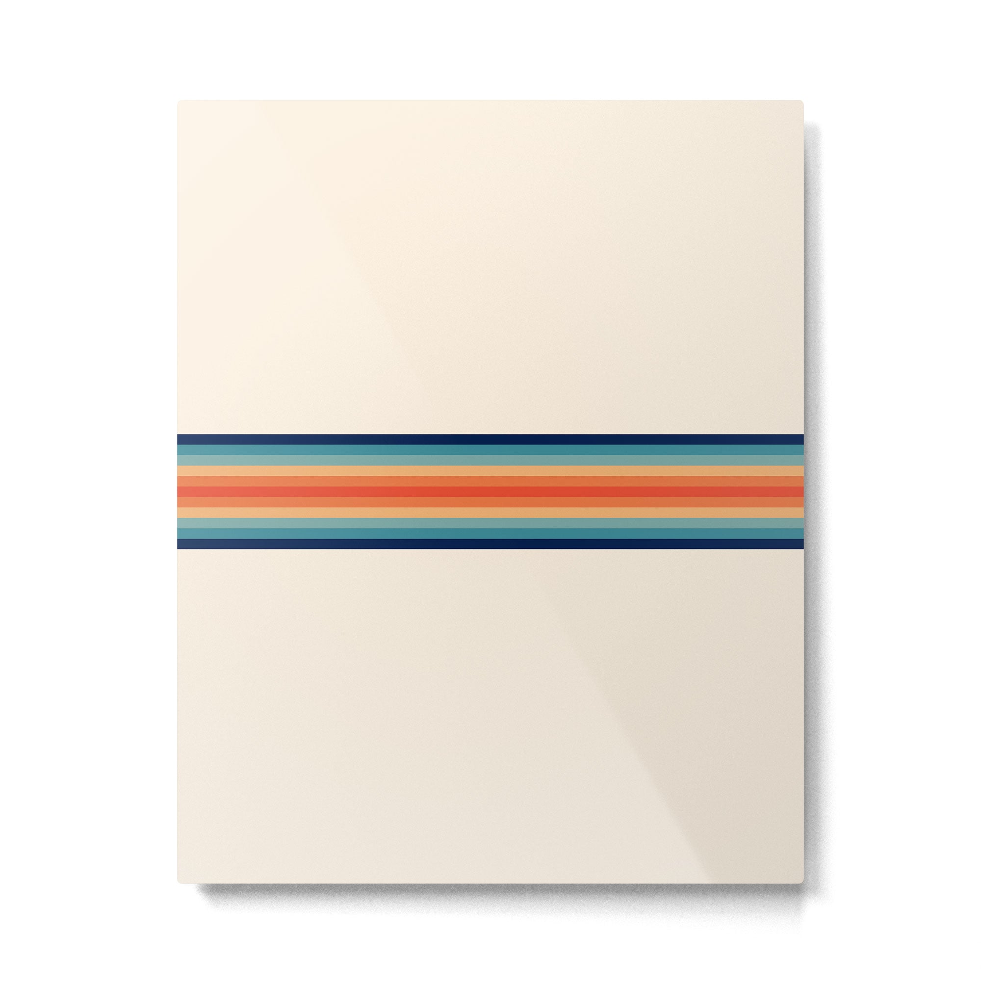 Retro 70s Vintage Summer Style Stripes - Conima Metal Print Gallery Image 6