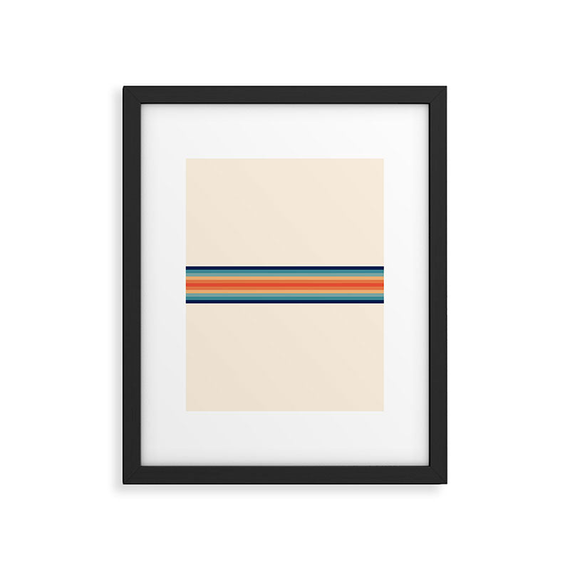 Retro 70s Vintage Summer Style Stripes - Conima Framed Art Print Gallery Image 6