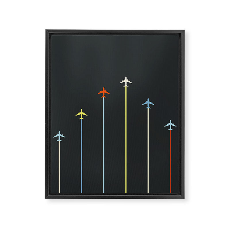 Retro Airplanes 06 Framed Canvas Print Gallery Image 8