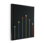 Retro Airplanes 06 Framed Canvas Print Gallery Image 2