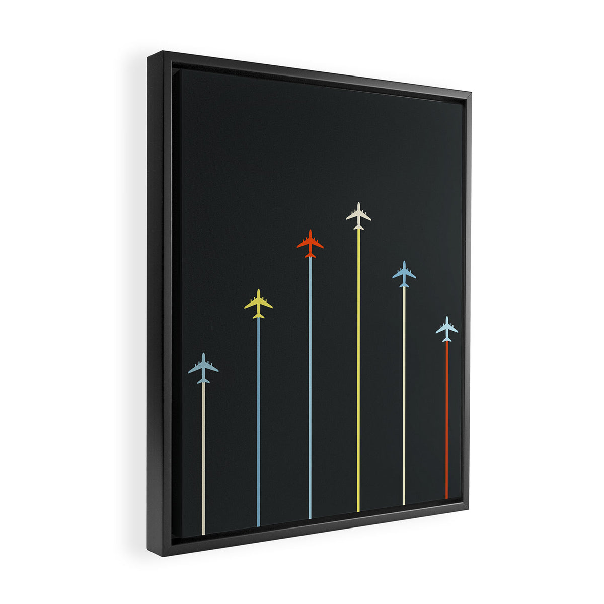 Retro Airplanes 06 Framed Canvas Print Gallery Image 2