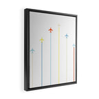 Retro Airplanes Framed Canvas Print Gallery Image 2