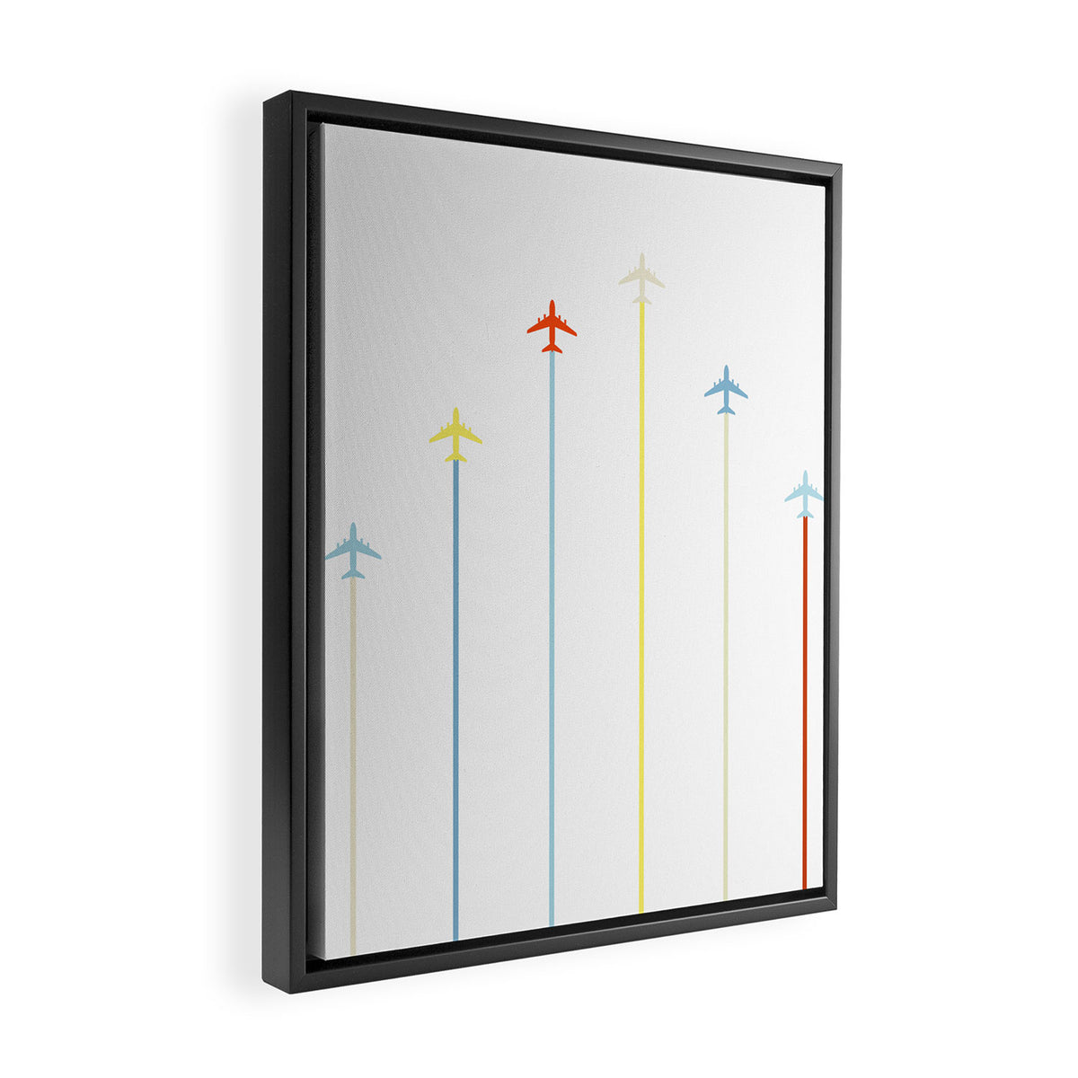 Retro Airplanes Framed Canvas Print Gallery Image 2