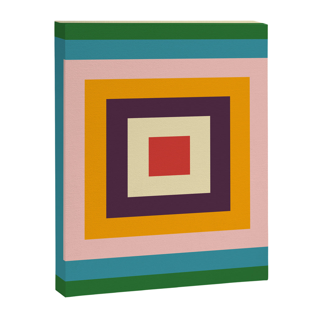 Retro Colored Square Space Canvas Print Gallery Image 8