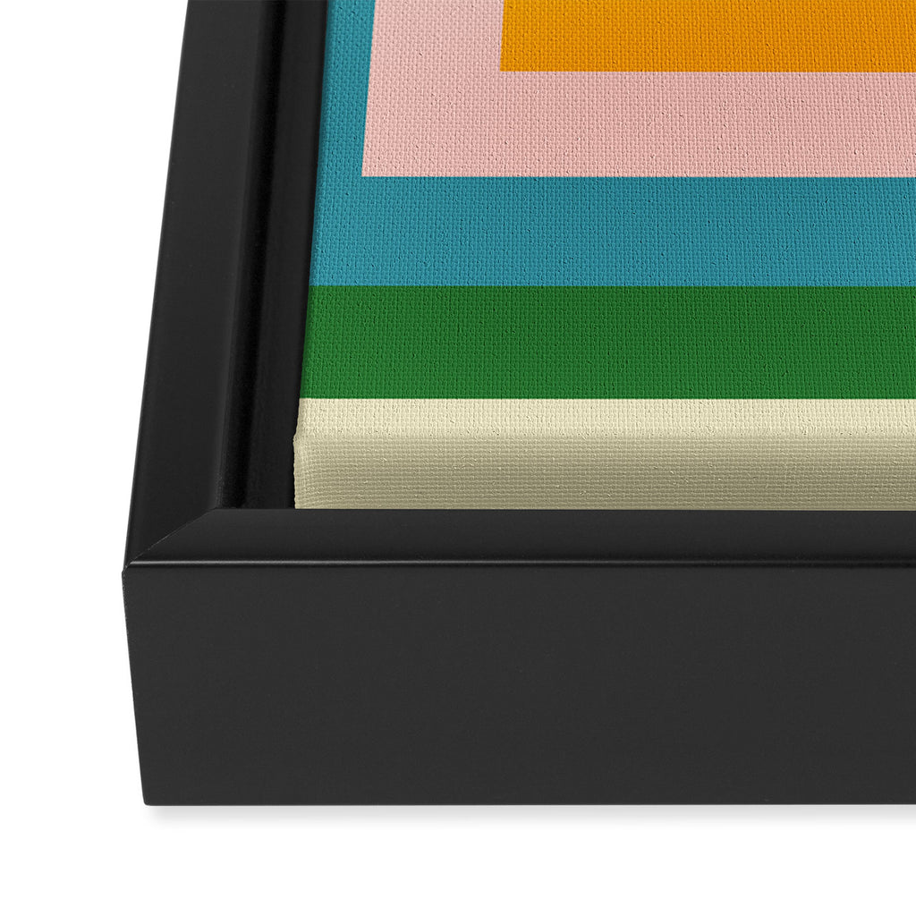 Retro Colored Square Space Framed Canvas Print Gallery Image 3