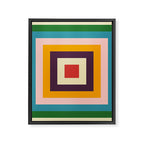 Retro Colored Square Space Framed Canvas Print Gallery Image 8