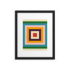 Retro Colored Square Space Framed Art Print Gallery Image 6