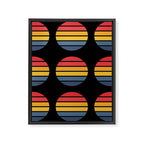Retro Stripes Circle - Enko Framed Canvas Print Gallery Image 8