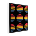 Retro Stripes Circle - Enko Framed Canvas Print Gallery Image 2