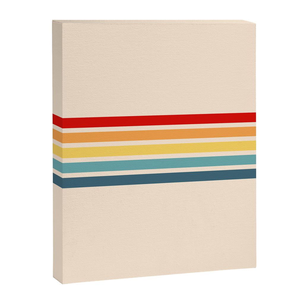 Takaakira - Classic Rainbow Retro Stripes Canvas Print Gallery Image 8