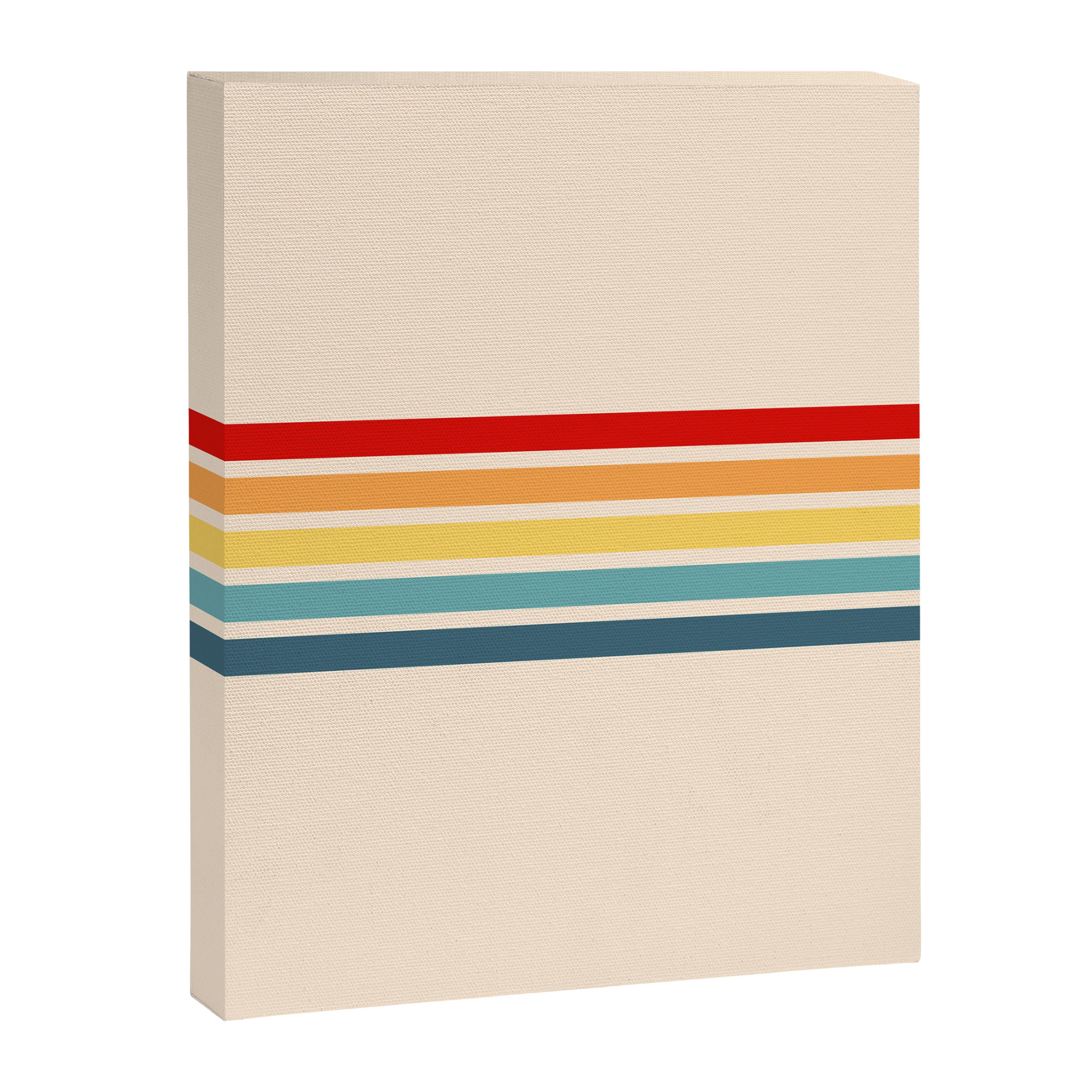 Takaakira - Classic Rainbow Retro Stripes Canvas Print Gallery Image 8