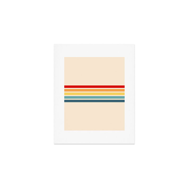 Takaakira - Classic Rainbow Retro Stripes Art Print Gallery Image 1