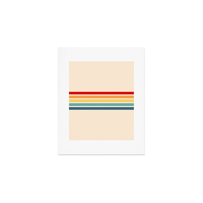 Takaakira - Classic Rainbow Retro Stripes Art Print Gallery Image 1