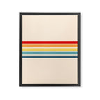 Takaakira - Classic Rainbow Retro Stripes Framed Canvas Print Gallery Image 8
